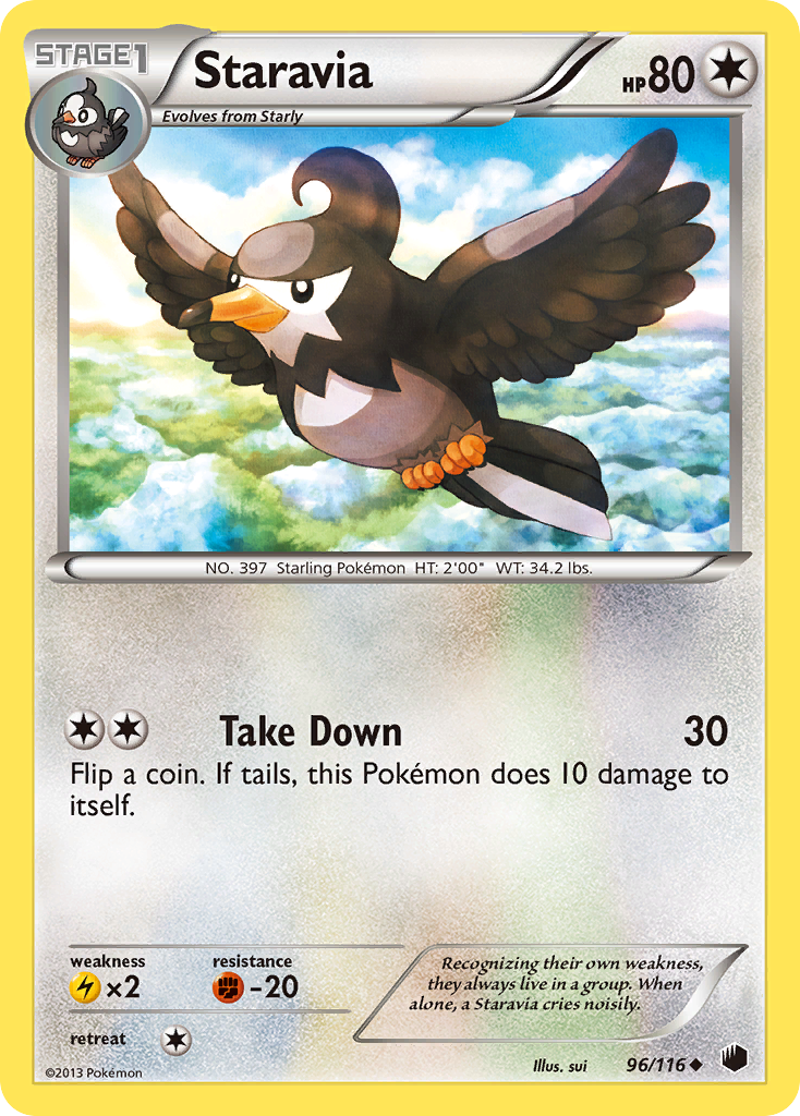 Staravia (96/116) [Black & White: Plasma Freeze] | Galaxy Games LLC