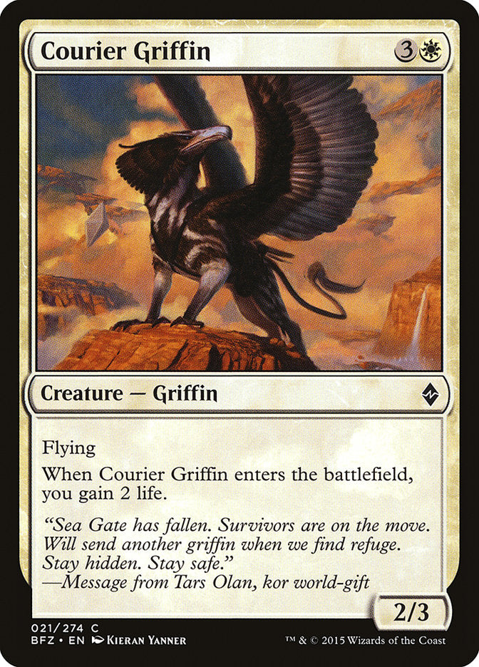 Courier Griffin [Battle for Zendikar] | Galaxy Games LLC
