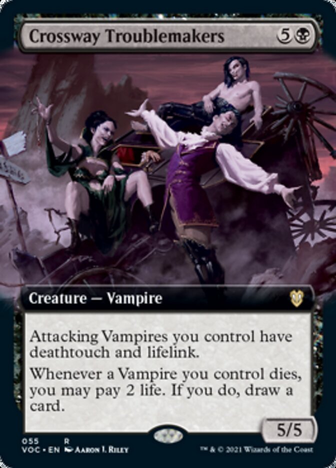 Crossway Troublemakers (Extended Art) [Innistrad: Crimson Vow Commander] | Galaxy Games LLC