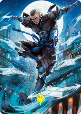 Kaito Shizuki 1 Art Card (Gold-Stamped Signature) [Kamigawa: Neon Dynasty Art Series] | Galaxy Games LLC