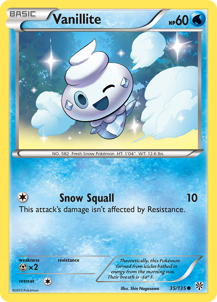 Vanillite (35/135) [Black & White: Plasma Storm] | Galaxy Games LLC