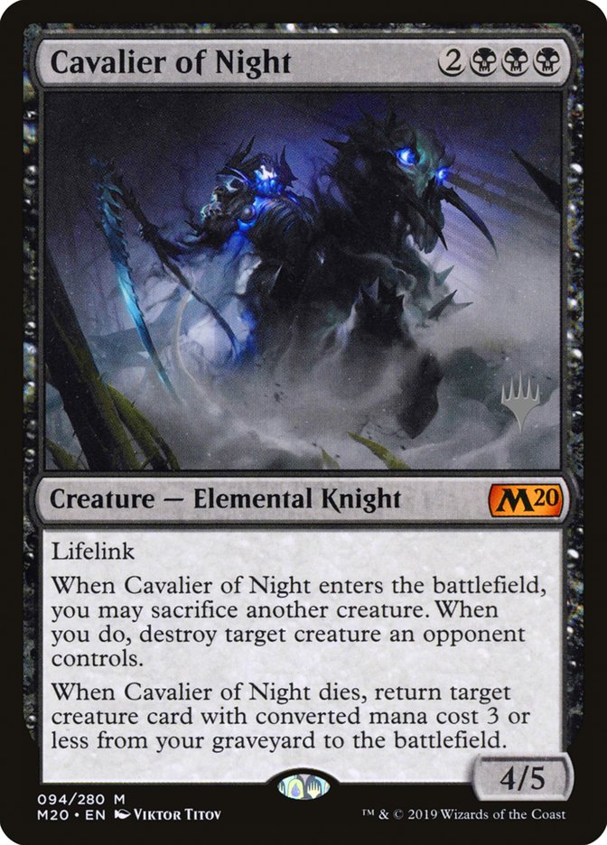 Cavalier of Night (Promo Pack) [Core Set 2020 Promos] | Galaxy Games LLC