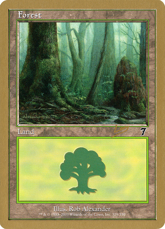 Forest (rl329) (Raphael Levy) [World Championship Decks 2002] | Galaxy Games LLC