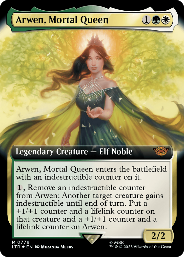Arwen, Mortal Queen (Extended Art) (Surge Foil) [The Lord of the Rings: Tales of Middle-Earth] | Galaxy Games LLC