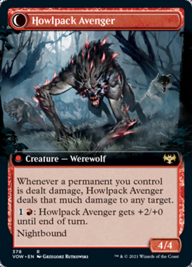 Ill-Tempered Loner // Howlpack Avenger (Extended Art) [Innistrad: Crimson Vow] | Galaxy Games LLC