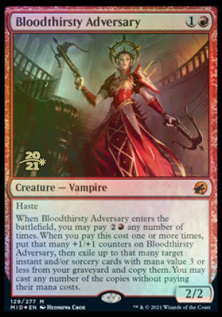 Bloodthirsty Adversary [Innistrad: Midnight Hunt Prerelease Promos] | Galaxy Games LLC