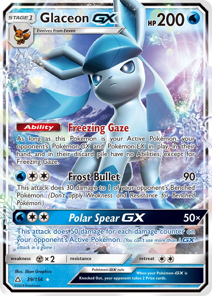 Glaceon GX (39/156) [Sun & Moon: Ultra Prism] | Galaxy Games LLC