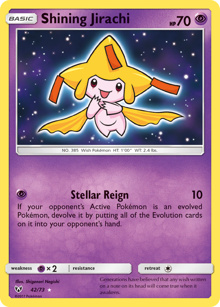 Shining Jirachi (42/73) [Sun & Moon: Shining Legends] | Galaxy Games LLC