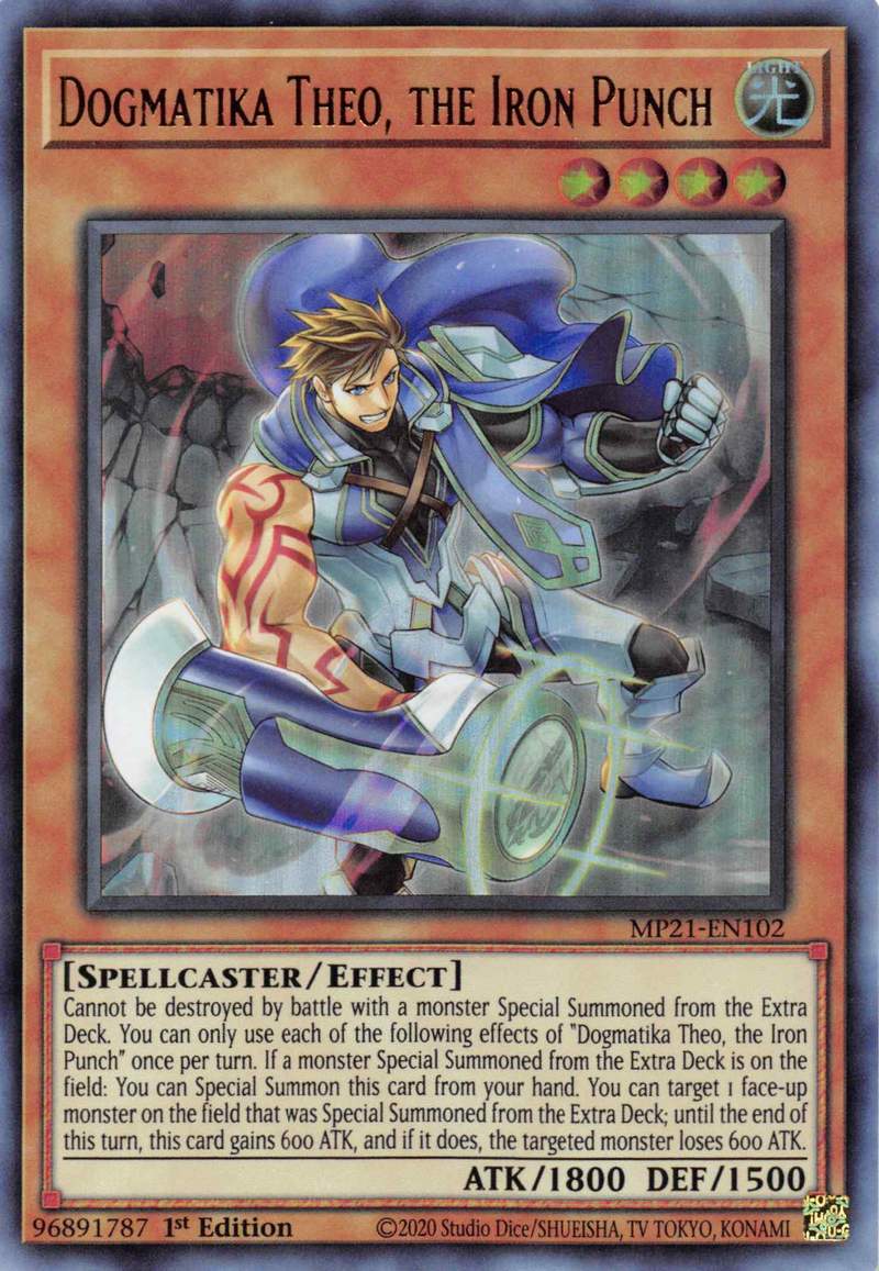 Dogmatika Theo, the Iron Punch [MP21-EN102] Ultra Rare | Galaxy Games LLC