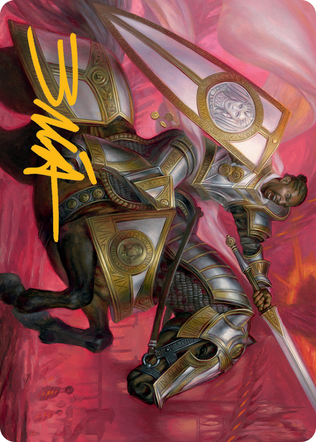 Sigiled Sentinel Art Card (Gold-Stamped Signature) [March of the Machine Art Series] | Galaxy Games LLC