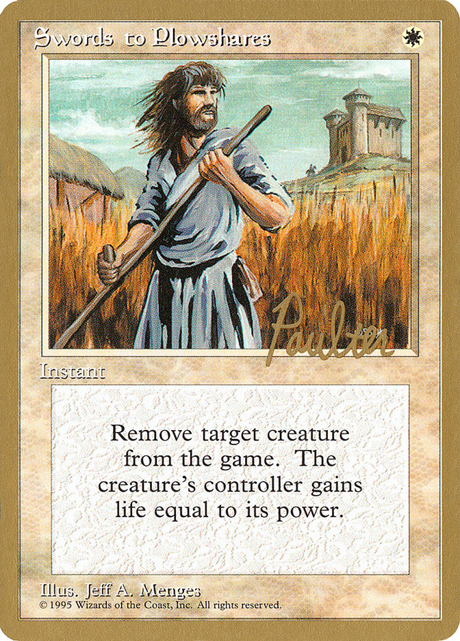 Swords to Plowshares (Preston Poulter) [Pro Tour Collector Set] | Galaxy Games LLC