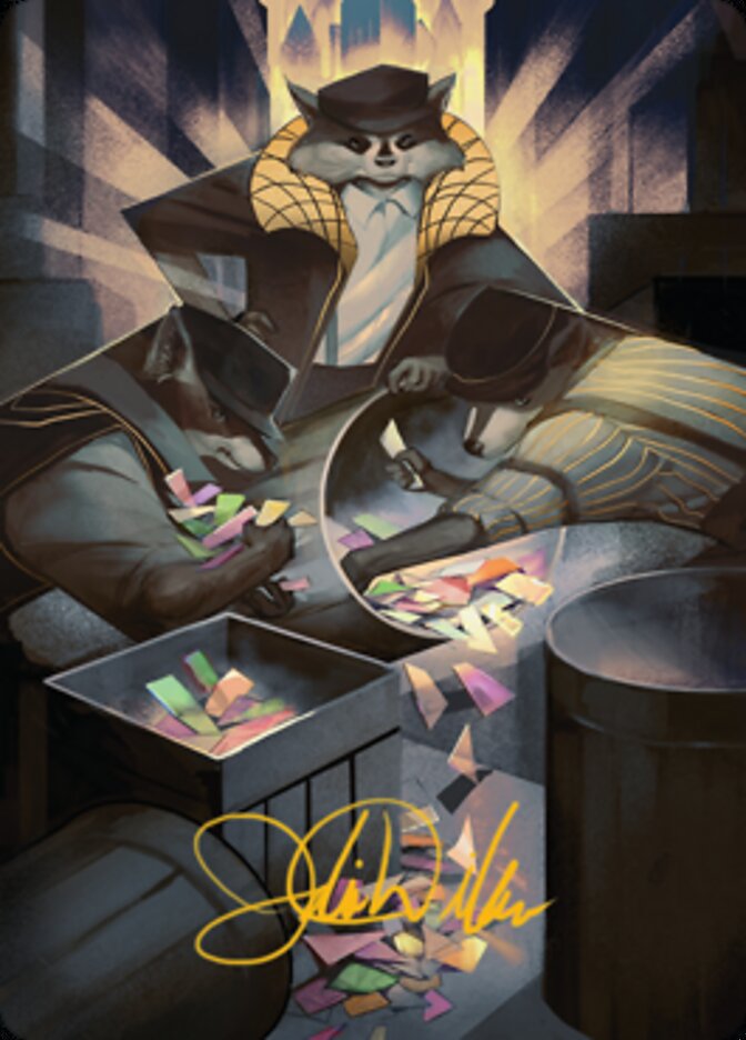 Masked Bandits Art Card (Gold-Stamped Signature) [Streets of New Capenna Art Series] | Galaxy Games LLC