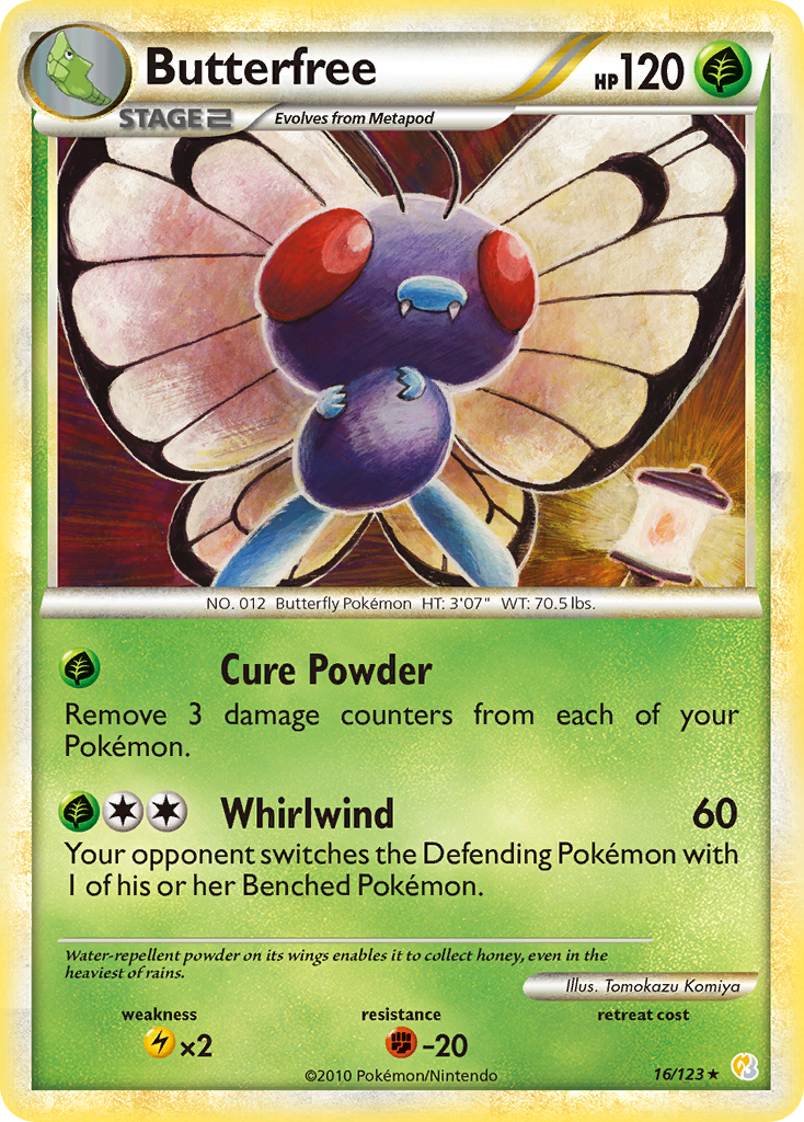 Butterfree (16/123) [HeartGold & SoulSilver: Base Set] | Galaxy Games LLC