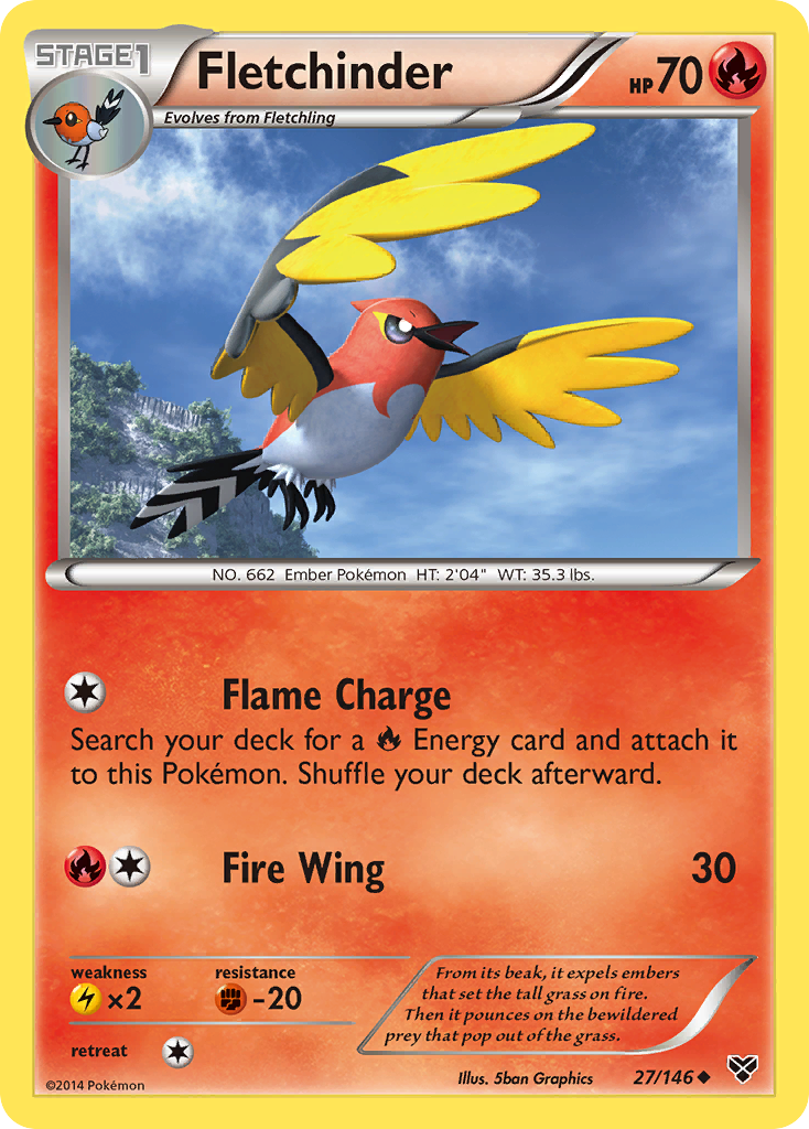 Fletchinder (27/146) [XY: Base Set] | Galaxy Games LLC