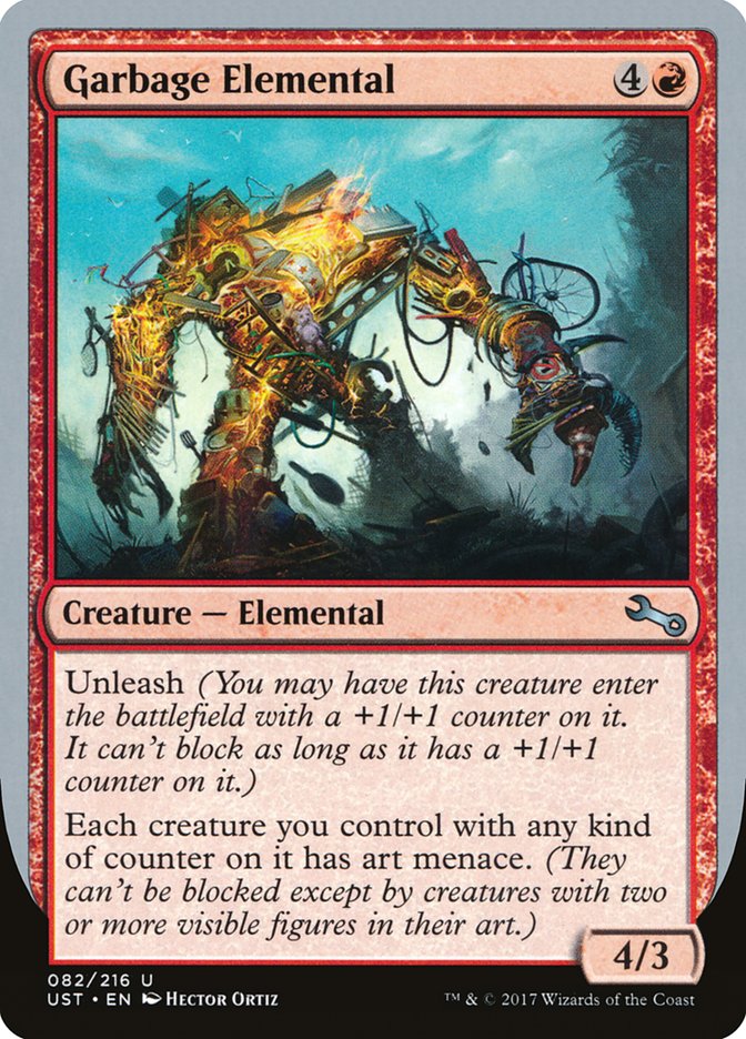 Garbage Elemental (4/3 Creature) [Unstable] | Galaxy Games LLC