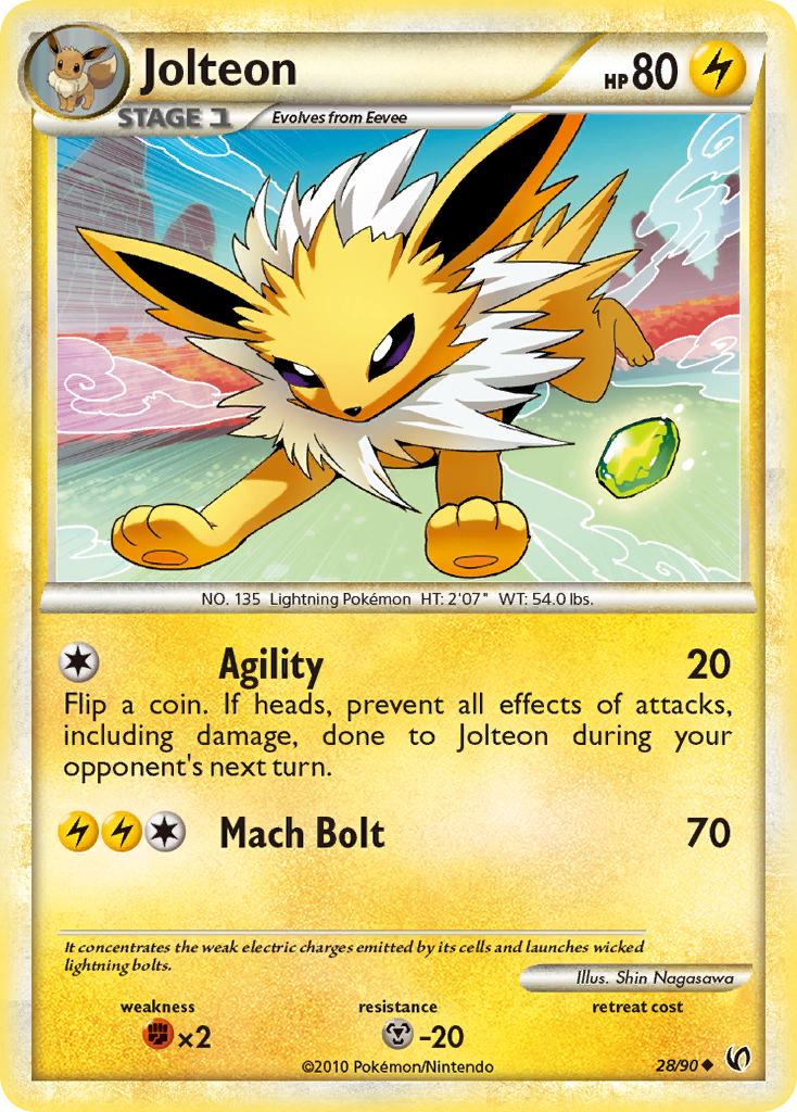 Jolteon (28/90) [HeartGold & SoulSilver: Undaunted] | Galaxy Games LLC