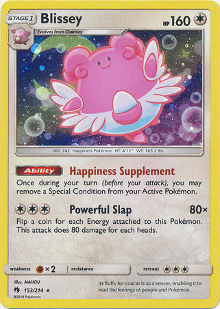 Blissey (153/214) (Cosmos Holo) [Sun & Moon: Lost Thunder] | Galaxy Games LLC