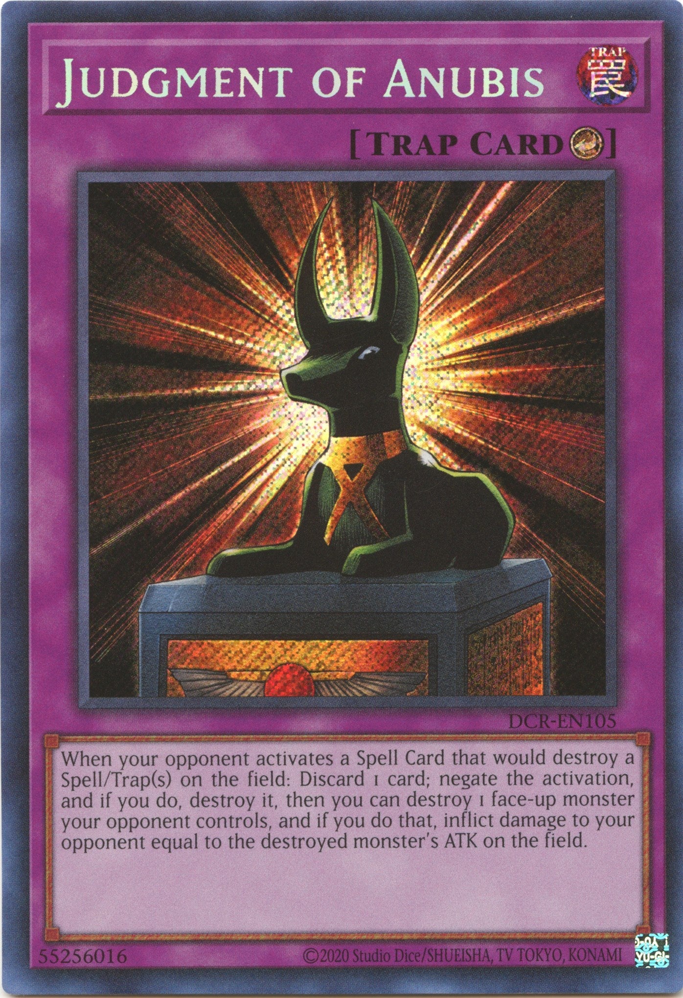 Judgment of Anubis (25th Anniversary) [DCR-EN105] Secret Rare | Galaxy Games LLC