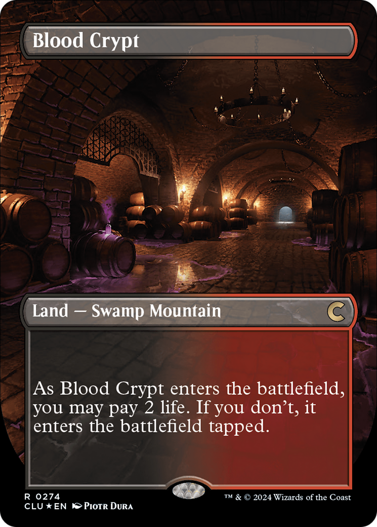 Blood Crypt (Borderless) [Ravnica: Clue Edition] | Galaxy Games LLC