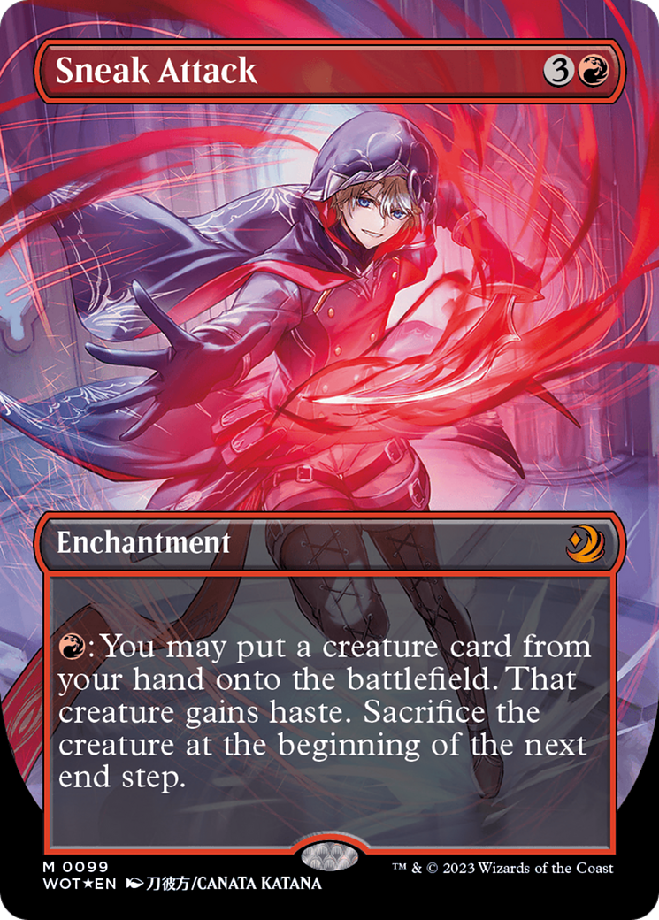 Sneak Attack (Anime Borderless) (Confetti Foil) [Wilds of Eldraine: Enchanting Tales] | Galaxy Games LLC