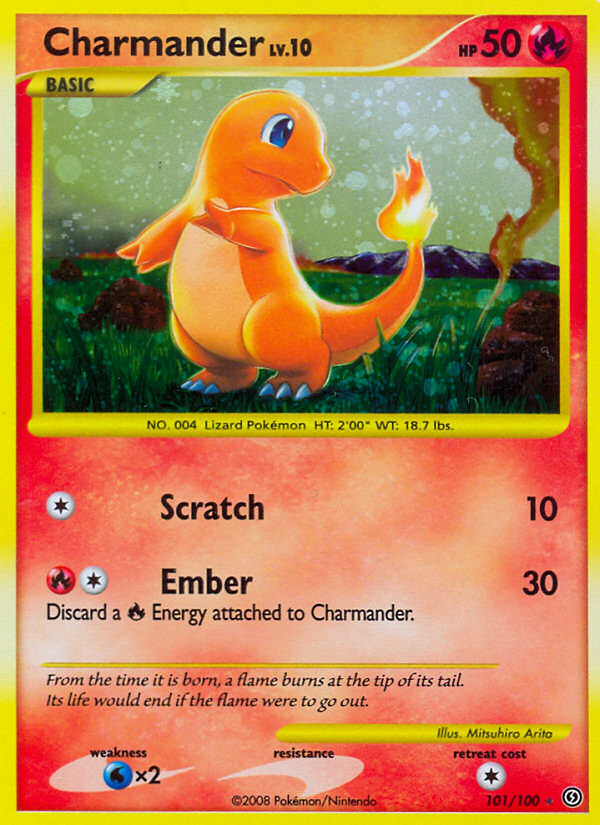 Pokemon Diamond & Pearl Stormfront Secret Rare Charmander #101 Pokemon Diamond & Pearl Stormfront Secret Rare Charmander #101
