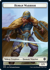 Insect // Human Warrior Double-Sided Token [Starter Commander Decks] | Galaxy Games LLC