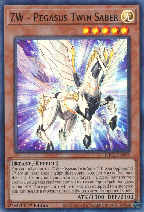 ZW - Pegasus Twin Saber [MP22-EN057] Super Rare | Galaxy Games LLC