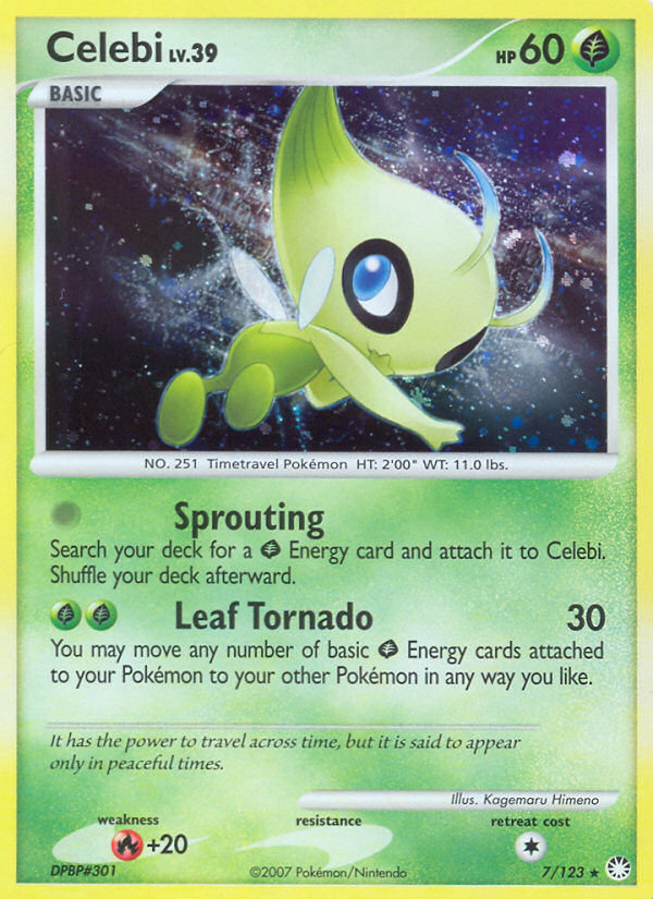 Celebi (7/123) [Diamond & Pearl: Mysterious Treasures] | Galaxy Games LLC