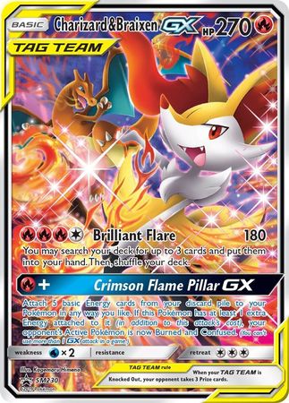 Charizard & Braixen GX (SM230) (Jumbo Card) [Sun & Moon: Black Star Promos] | Galaxy Games LLC