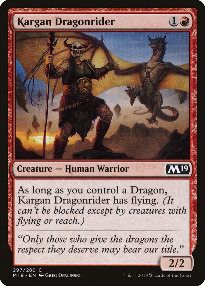 Kargan Dragonrider [Core Set 2019] | Galaxy Games LLC