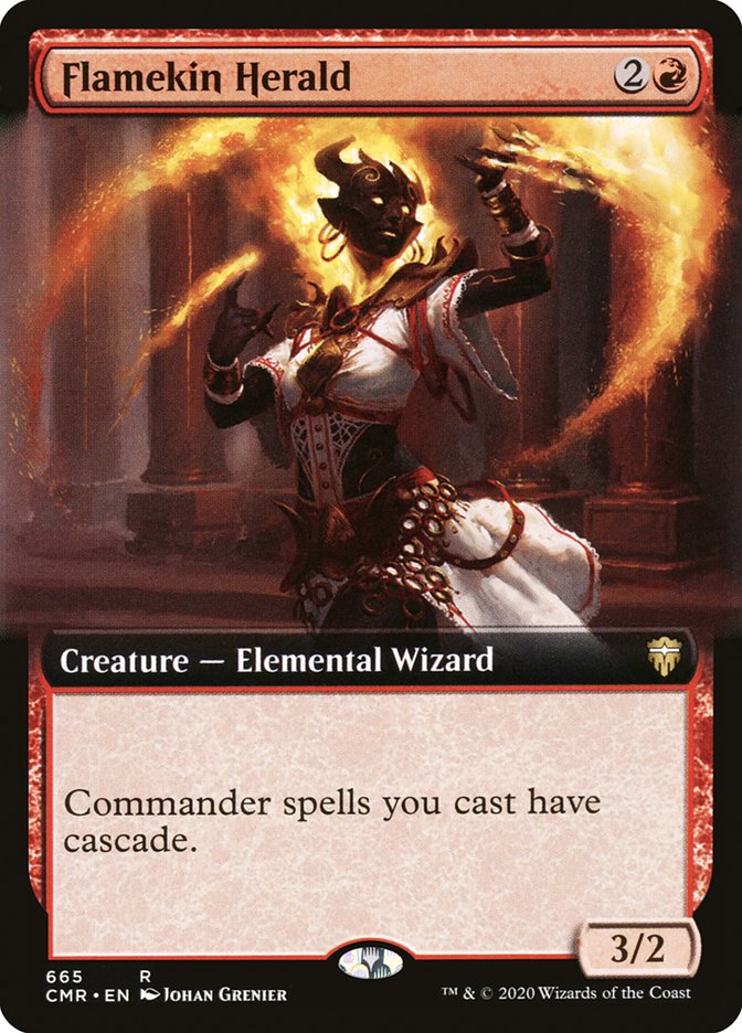 Flamekin Herald (Extended Art) [Commander Legends] | Galaxy Games LLC