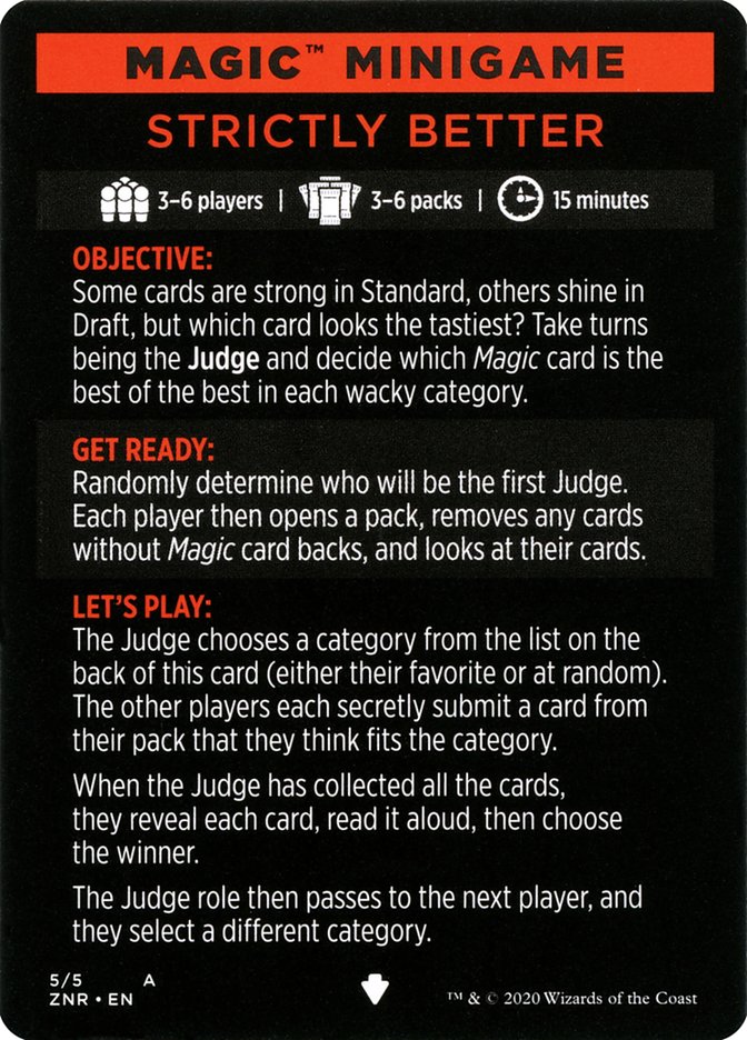 Strictly Better (Magic Minigame) [Zendikar Rising Minigame] | Galaxy Games LLC