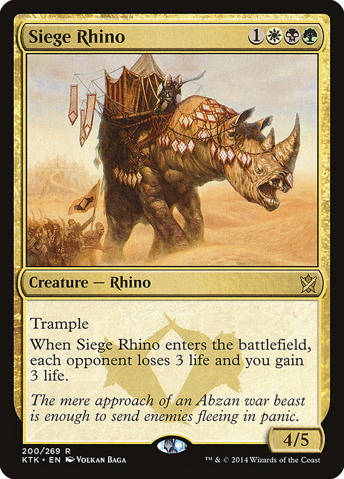 Siege Rhino [Khans of Tarkir] | Galaxy Games LLC