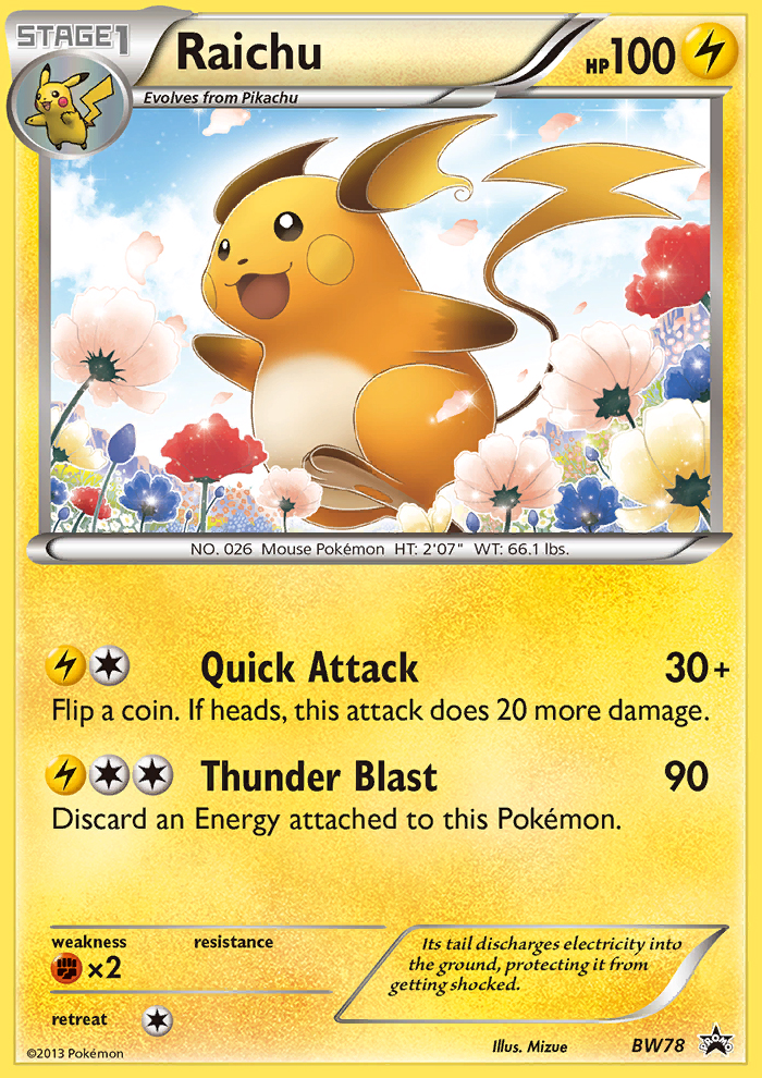 Raichu (BW78) [Black & White: Black Star Promos] | Galaxy Games LLC