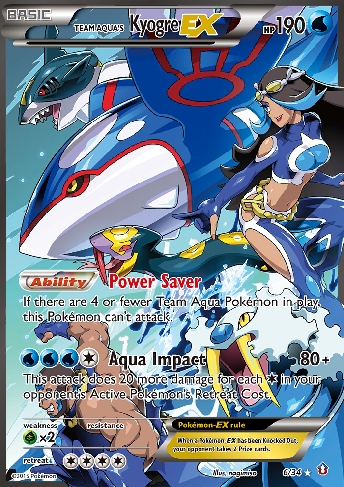 Team Aqua's Kyogre EX (6/34) [XY: Double Crisis] | Galaxy Games LLC