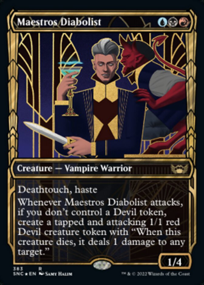 Maestros Diabolist (Showcase Golden Age Gilded Foil) [Streets of New Capenna] | Galaxy Games LLC