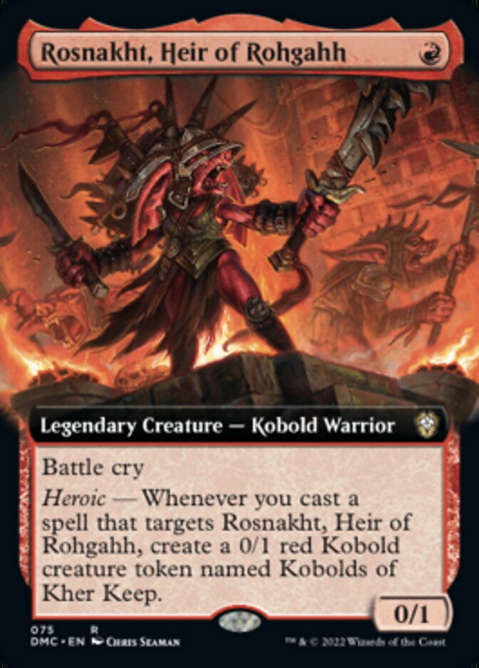 Rosnakht, Heir of Rohgahh (Extended Art) [Dominaria United Commander] | Galaxy Games LLC