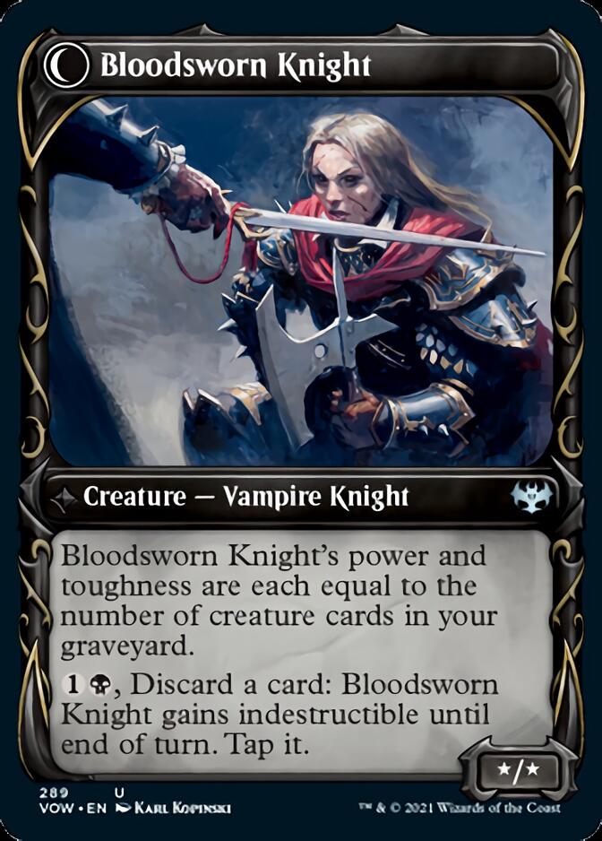 Bloodsworn Squire // Bloodsworn Knight (Showcase Fang Frame) [Innistrad: Crimson Vow] | Galaxy Games LLC