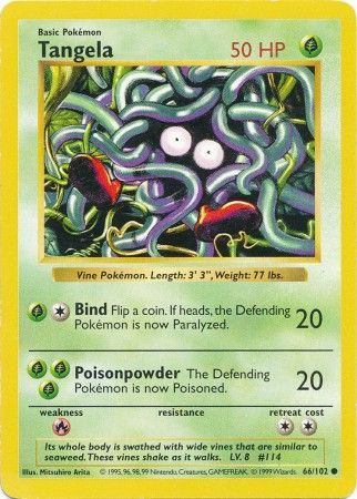 Tangela (66/102) [Base Set Shadowless Unlimited] | Galaxy Games LLC