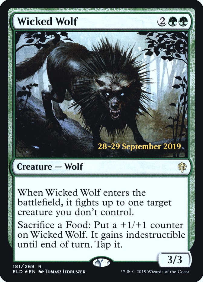 Wicked Wolf [Throne of Eldraine Prerelease Promos] | Galaxy Games LLC