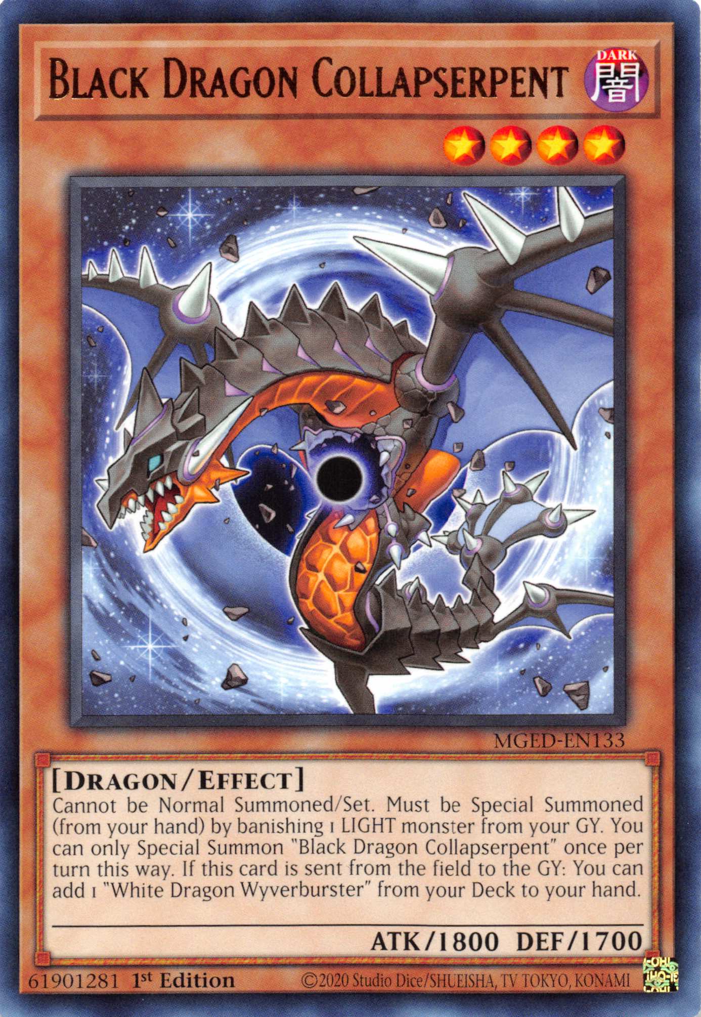 Black Dragon Collapserpent [MGED-EN133] Rare | Galaxy Games LLC
