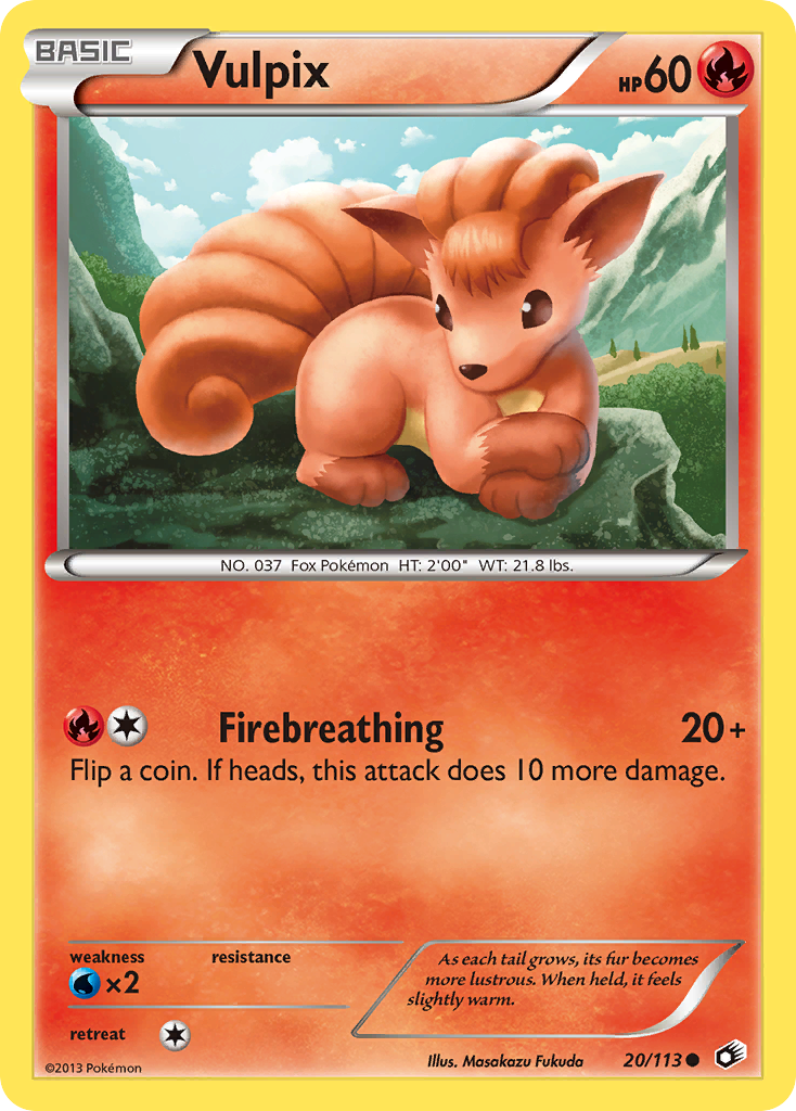 Vulpix (20/113) [Black & White: Legendary Treasures] | Galaxy Games LLC