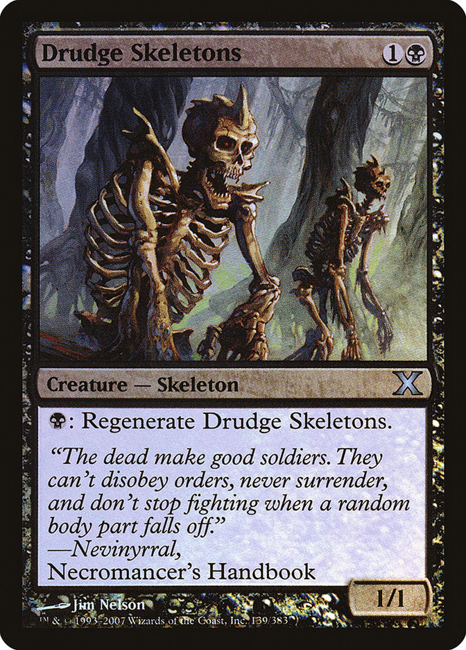 Drudge Skeletons (Premium Foil) [Tenth Edition] | Galaxy Games LLC