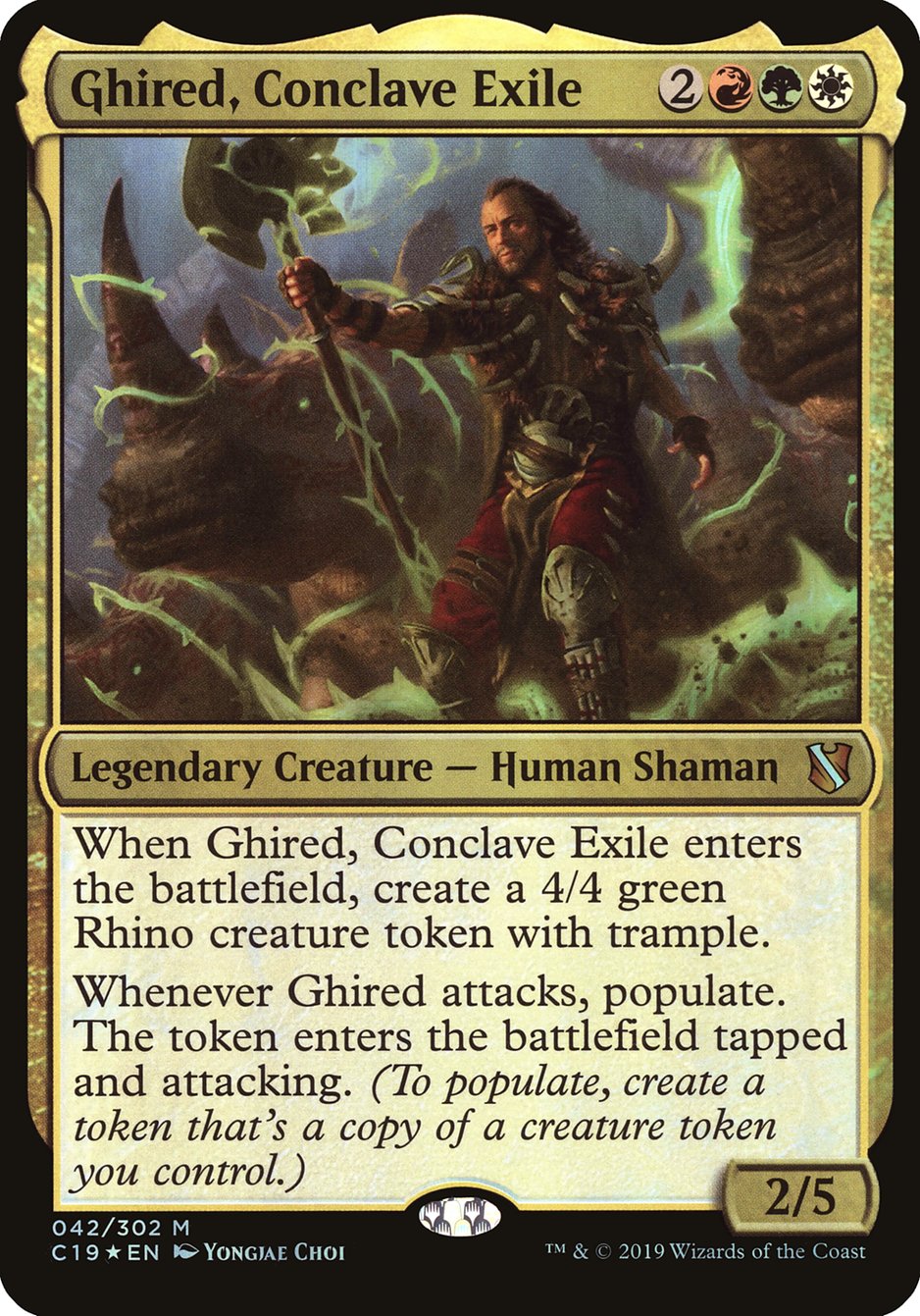 Ghired, Conclave Exile (Oversized) [Commander 2019 Oversized] | Galaxy Games LLC