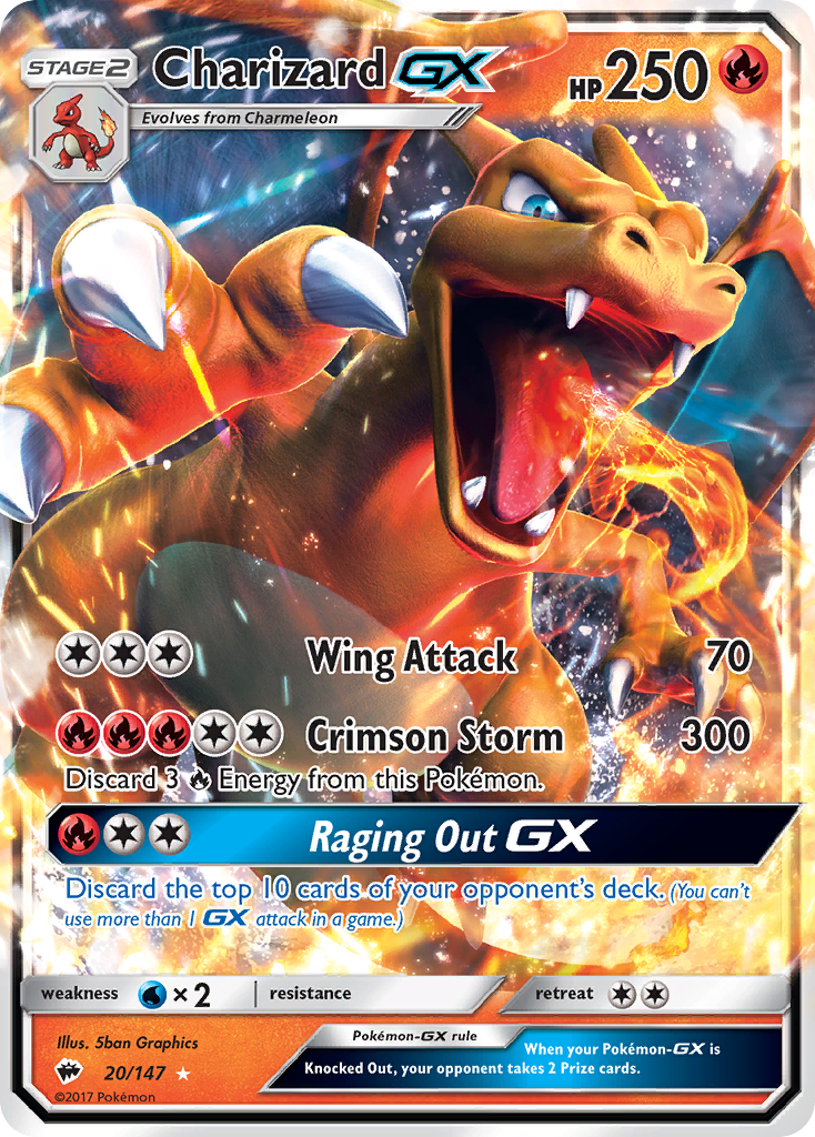 Charizard GX (20/147) [Sun & Moon: Burning Shadows] | Galaxy Games LLC