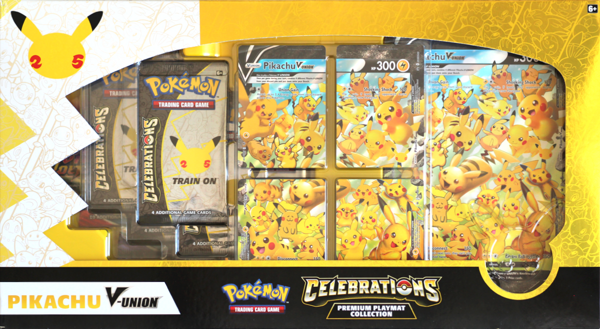 Celebrations: 25th Anniversary - Premium Playmat Collection (Pikachu V-Union) | Galaxy Games LLC