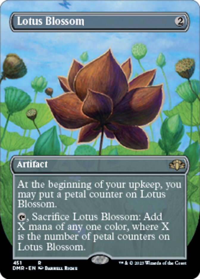 Lotus Blossom (Borderless Alternate Art) [Dominaria Remastered] | Galaxy Games LLC