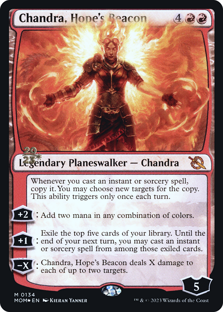 Chandra, Hope's Beacon [March of the Machine Prerelease Promos] | Galaxy Games LLC