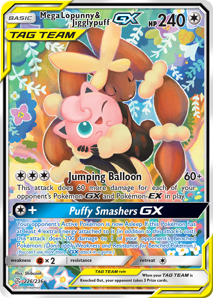 Mega Lopunny & Jigglypuff GX (226/236) [Sun & Moon: Cosmic Eclipse] | Galaxy Games LLC