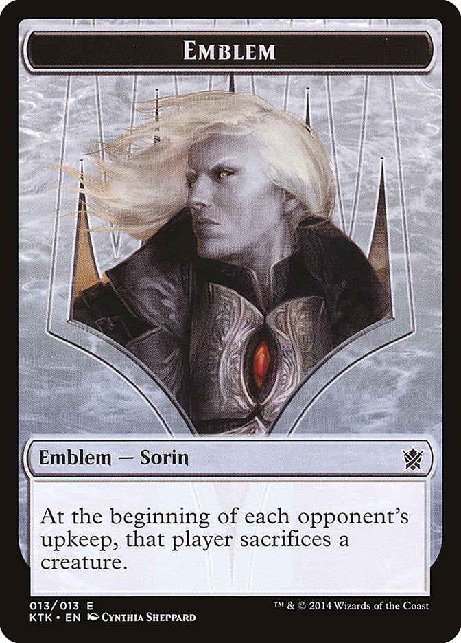 Sorin, Solemn Visitor Emblem [Khans of Tarkir Tokens] | Galaxy Games LLC